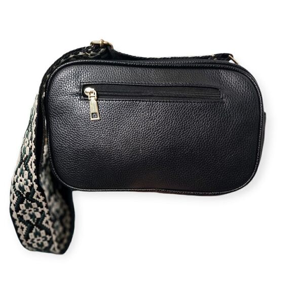 "The Sunday Bruncher" Black Russian Camera Style Crossbody Bag - Picture 3 of 16
